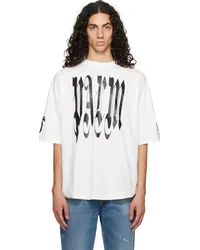 Palm Angels White Printed T-Shirt Off