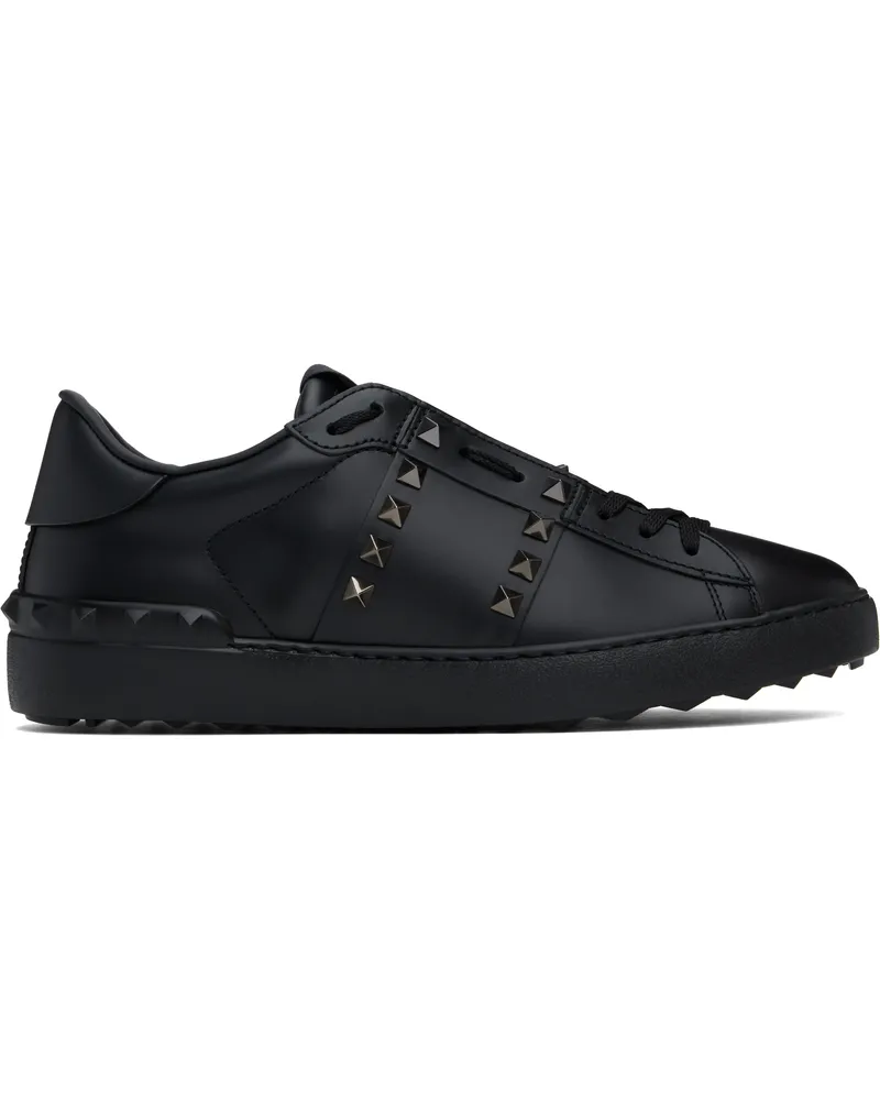 Valentino Garavani Black Rockstud Untitled Sneakers 0no