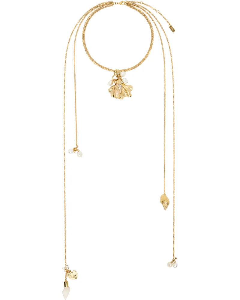 Chloé Gold 'The Chloe Shells Scarf' Necklace 9dc