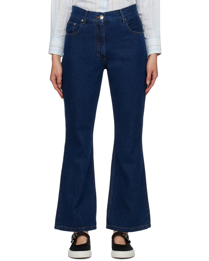 Ernest W. Baker Blue Flared Jeans Dark