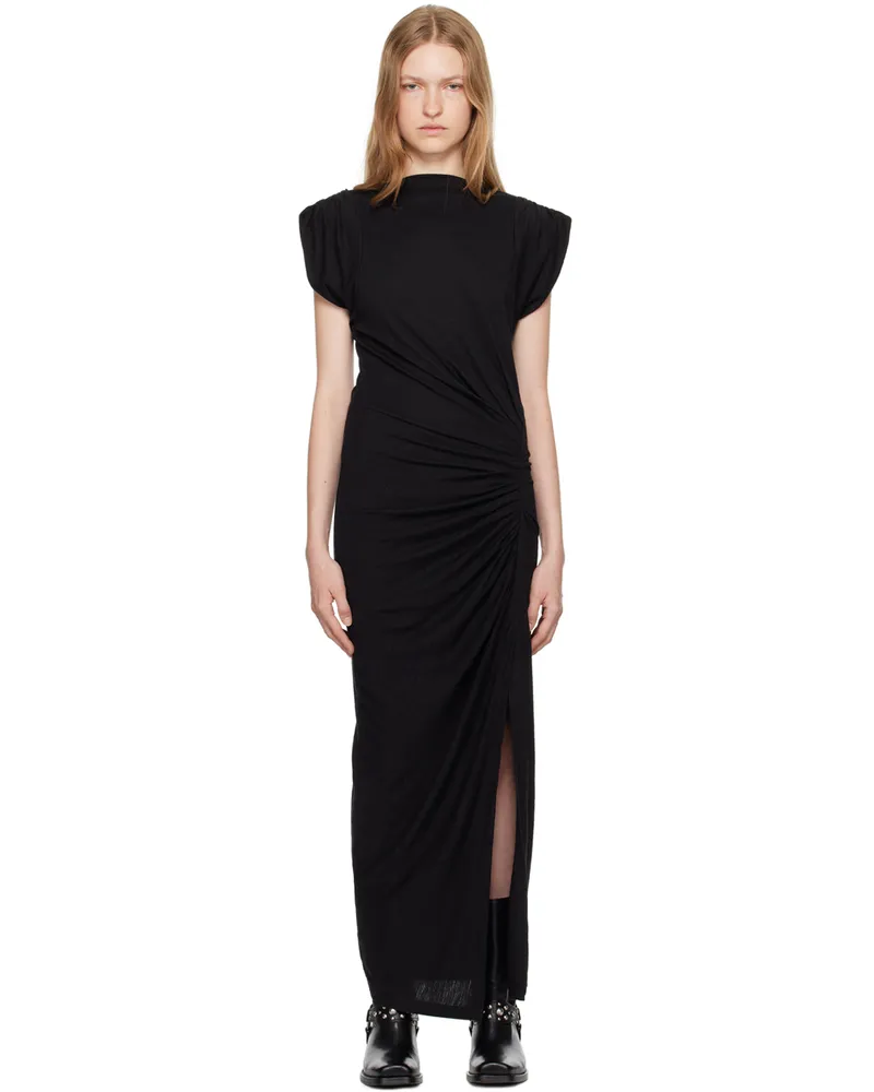 Étoile Isabel Marant Black Isabella Midi Dress 01bk