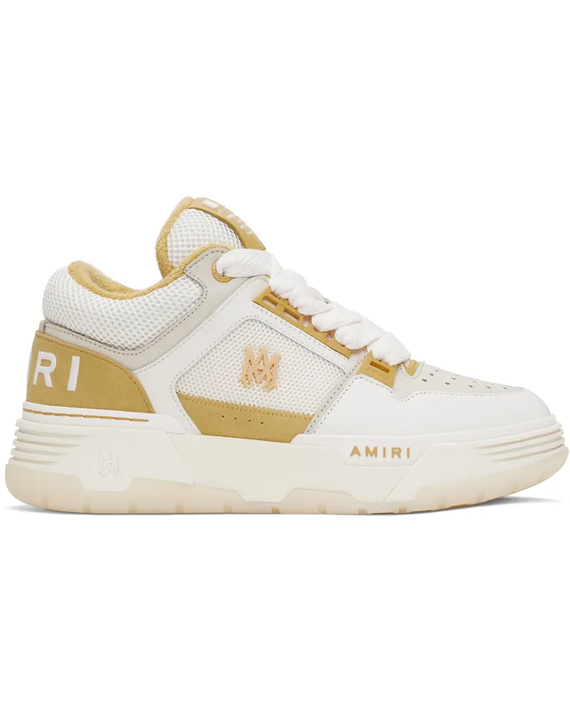 Amiri White & Yellow MA-1 Sneakers Champagne
