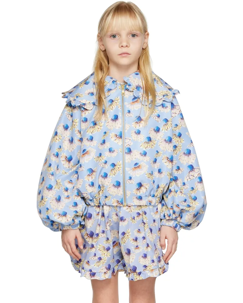 Kika Vargas SSENSE Exclusive Kids Blue Agnes Jacket Blue