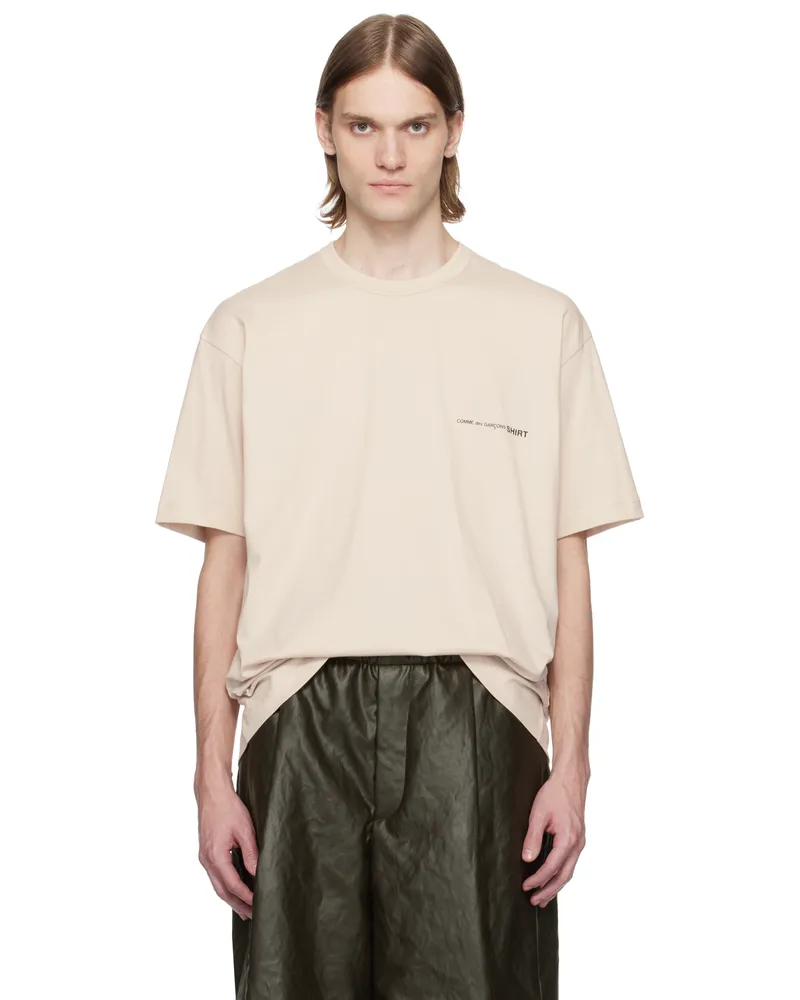 Comme des Garçons Beige Oversized T-shirt 4