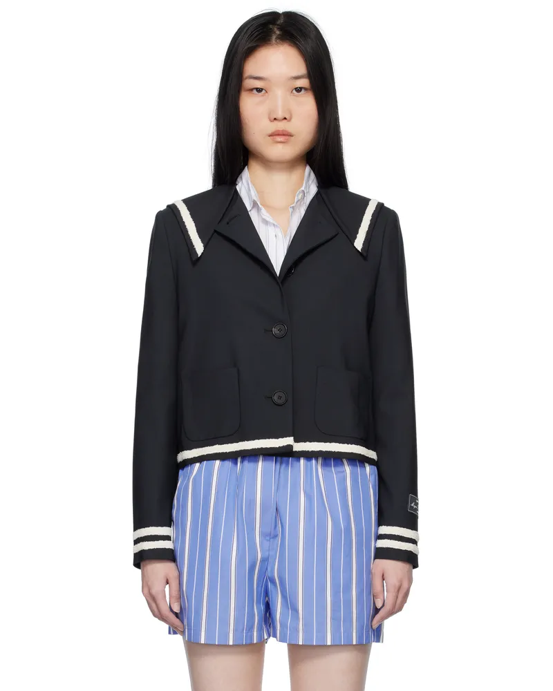MSGM Navy Sailor Collar Jacket 88
