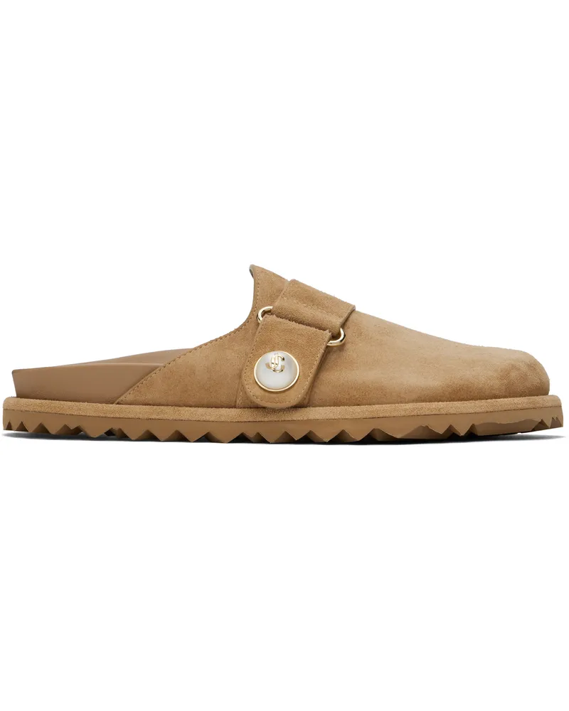 Jimmy Choo Beige Fayence Mules Biscuit