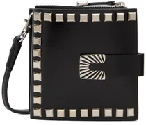 Black Leather Wallet Shoulder Bag
