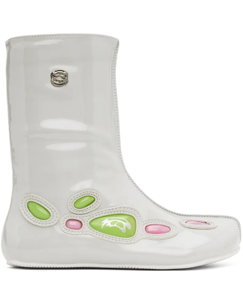 Rombaut SSENSE Exclusive Off-White Alien Barefoot Boots Nebula