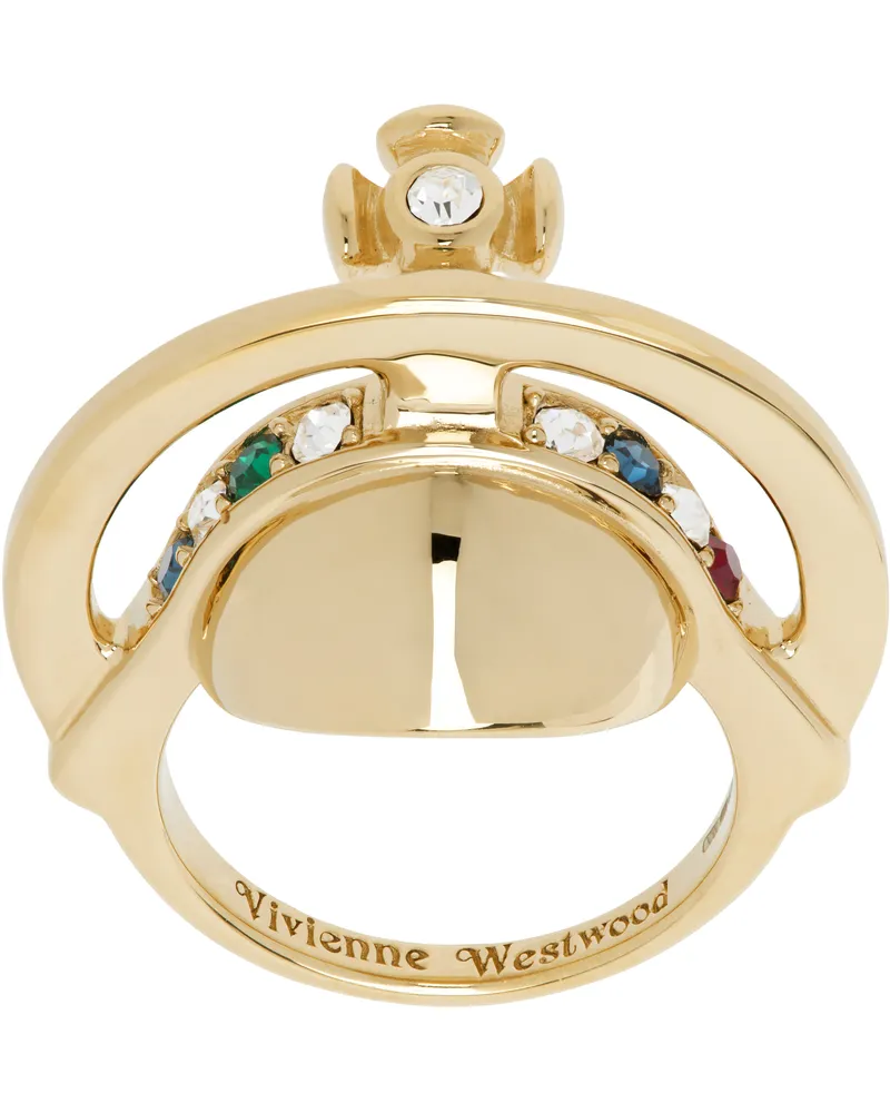 Vivienne Westwood Gold Solid Orb Ring Aw24-r001