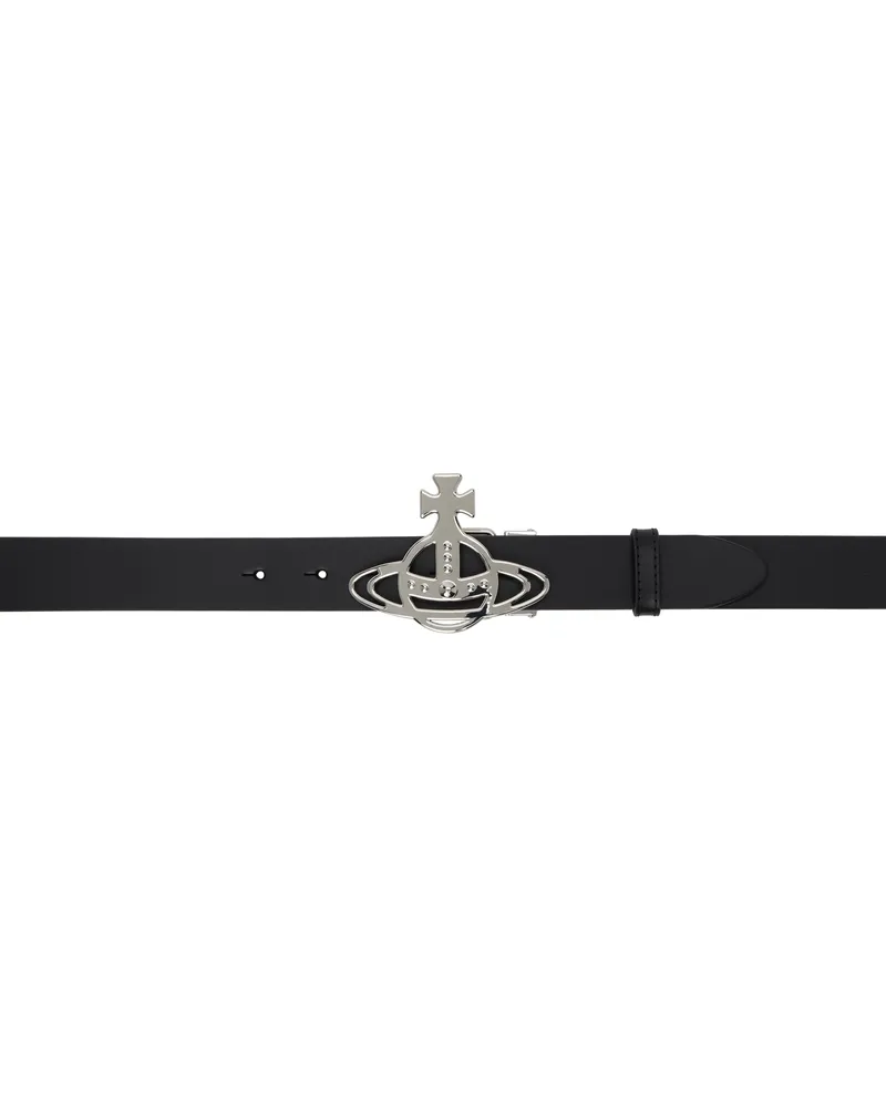 Vivienne Westwood Black Line Orb Buckle Belt N401