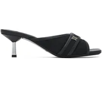 Black Sasha Slip On Heeled Sandals