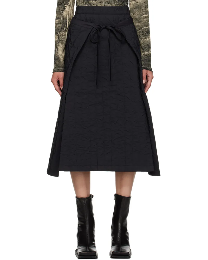 Henrik Vibskov Black Bind Midi Skirt Black