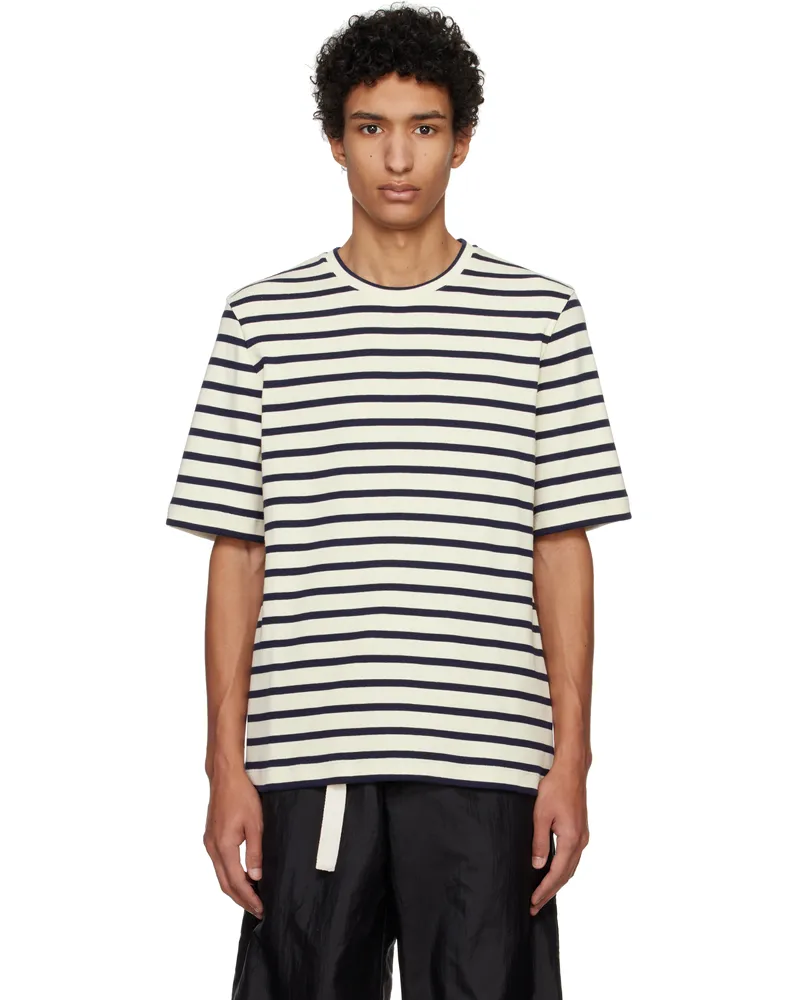 Jil Sander Black & White Striped T-shirt 124