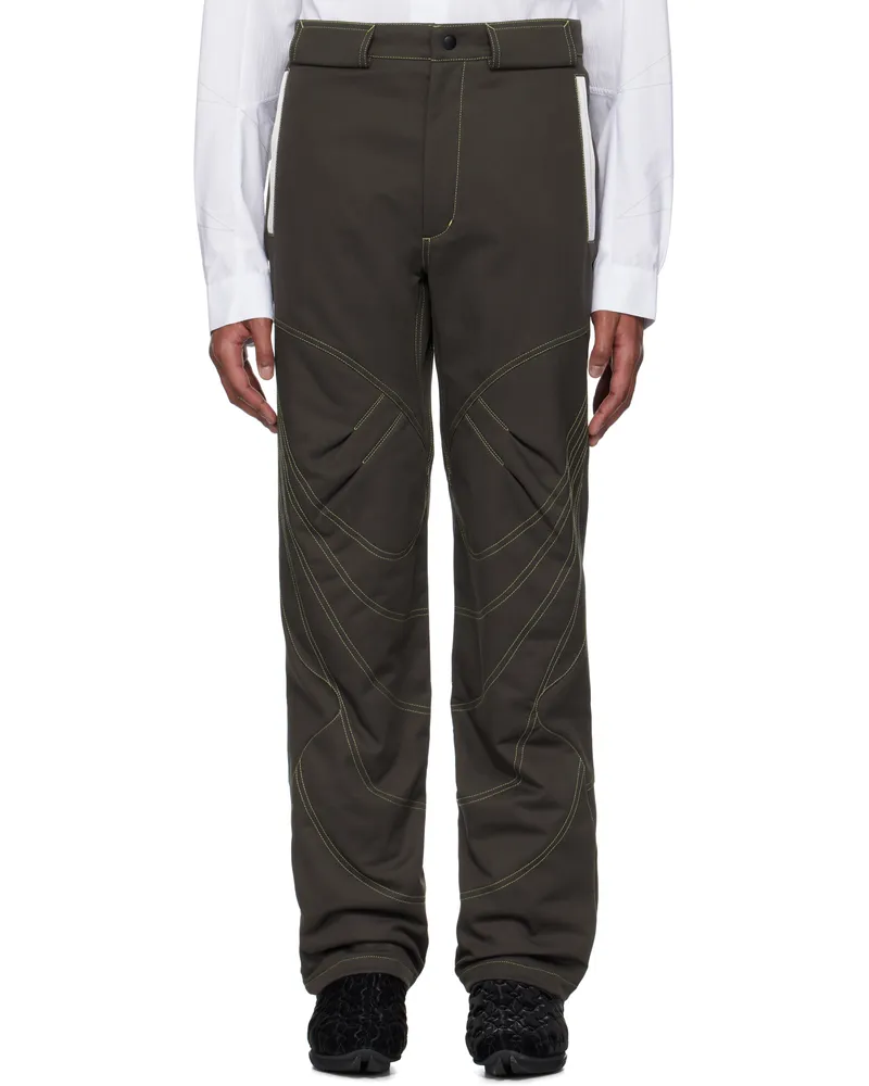 KIKO KOSTADINOV Brown Solix Zip Trousers Java