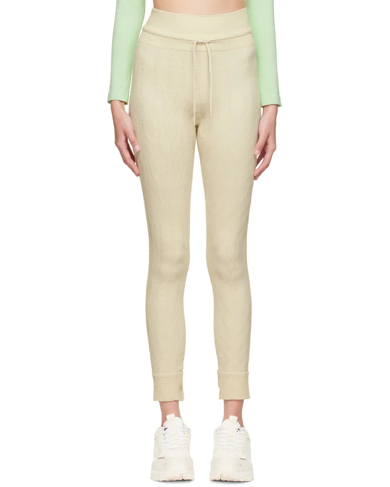 OTTI Off-White Biodegradable Nylon Sport Leggings W200