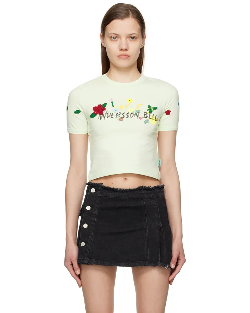Andersson Bell Green Dasha Flower Garden T-Shirt Pale