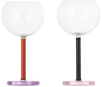Multicolor Bilboquet Wine Glass Set