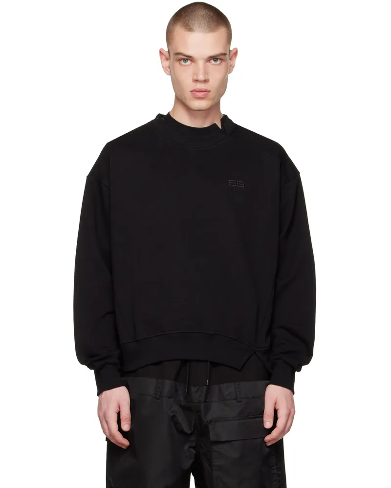 Spencer Badu Black Side Zip Sweatshirt Black