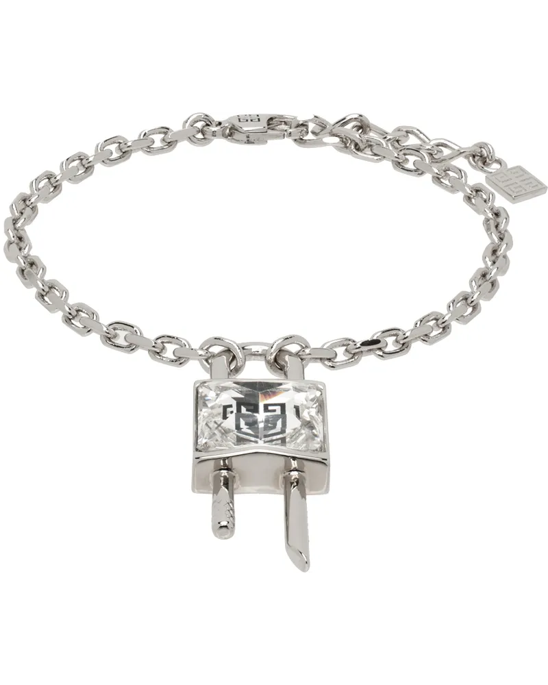 Givenchy Silver Mini Lock Bracelet 040-silvery