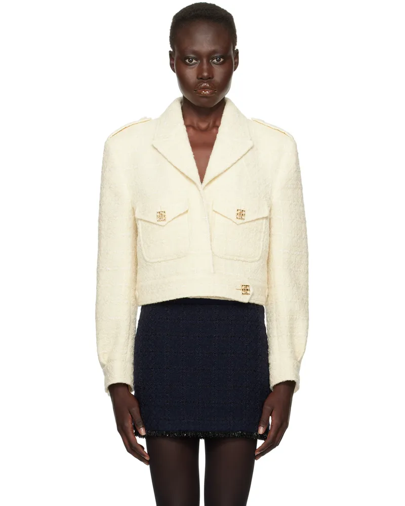 Givenchy Off-White 4G Liquid Jacket 150-ecru
