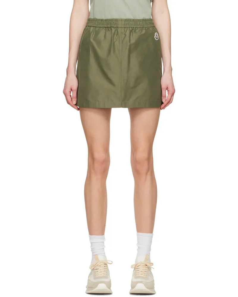 Moncler Green Flap Pocket Miniskirt 889