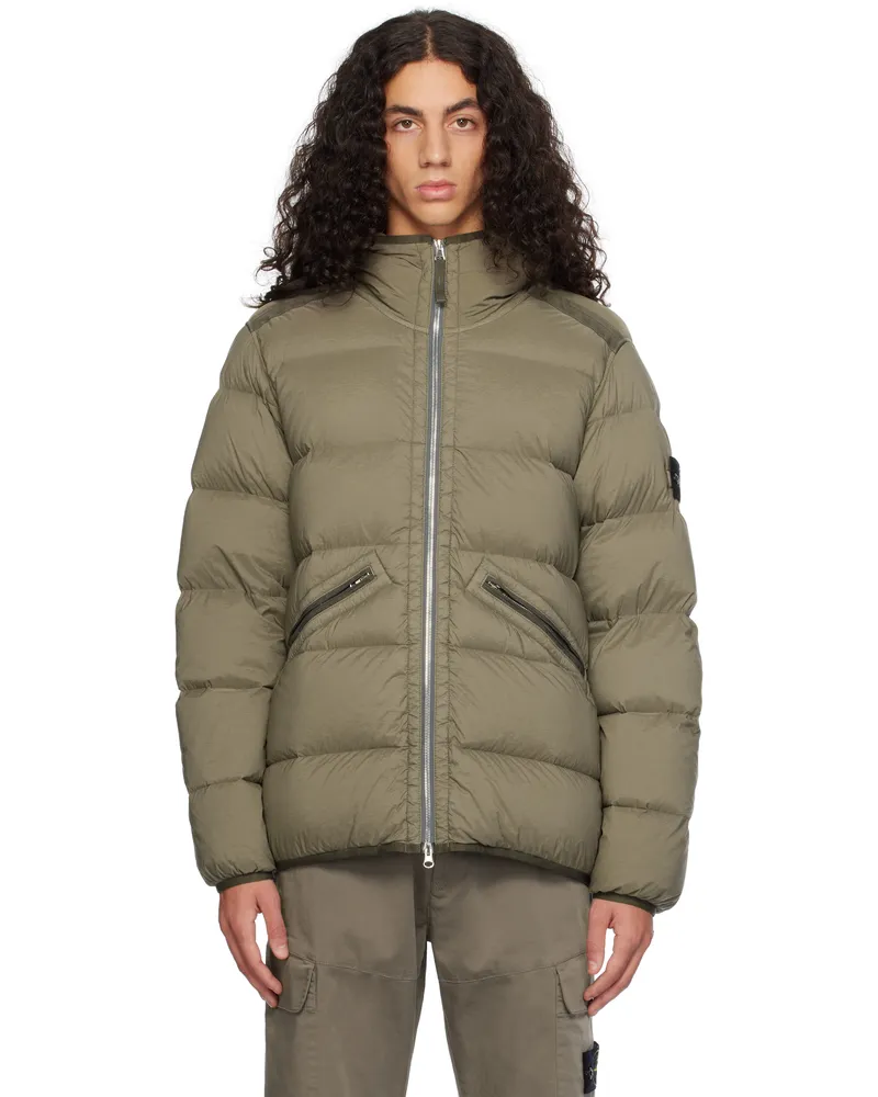 Stone Island Brown 43128 Seamless Tunnel Nylon Down Jacket V0075
