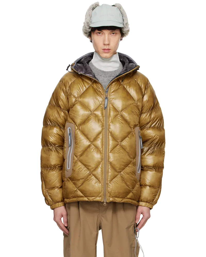 and wander Brown Diamond Stitch Down Jacket Camel190