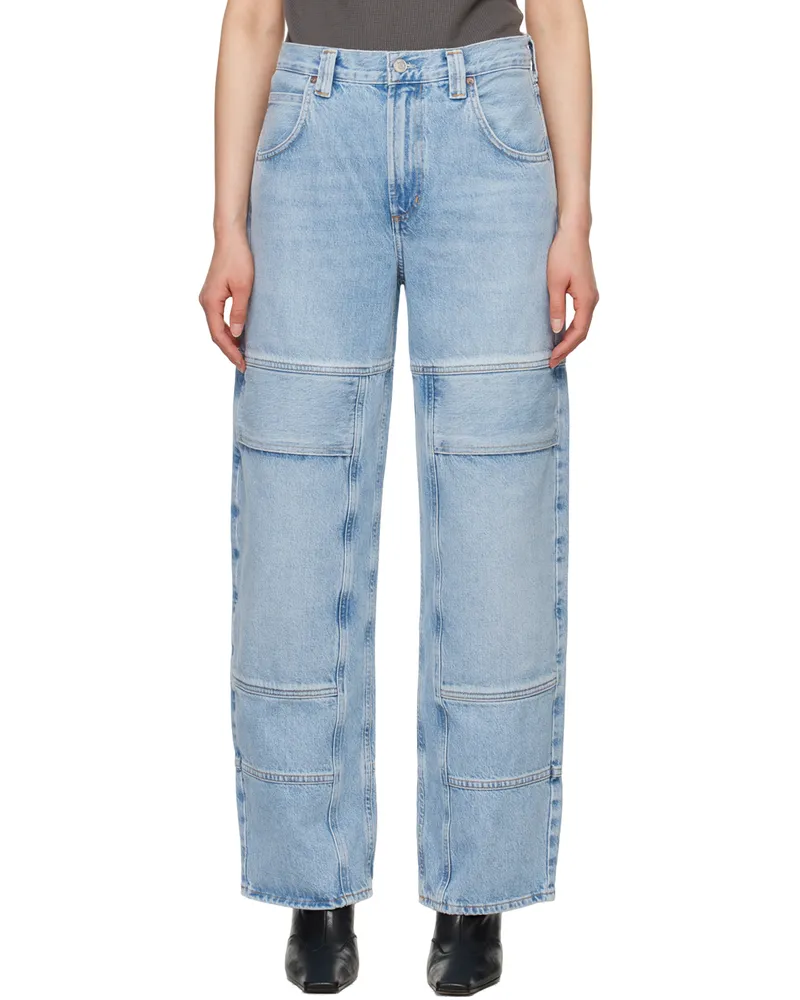AGOLDE Blue Tanis Utility Jeans Conflict