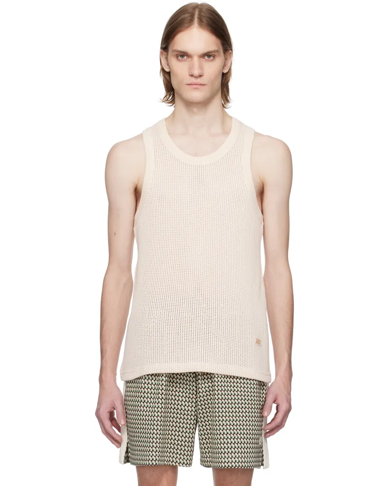 Wales Bonner Off-White Groove Tank Top Ivory