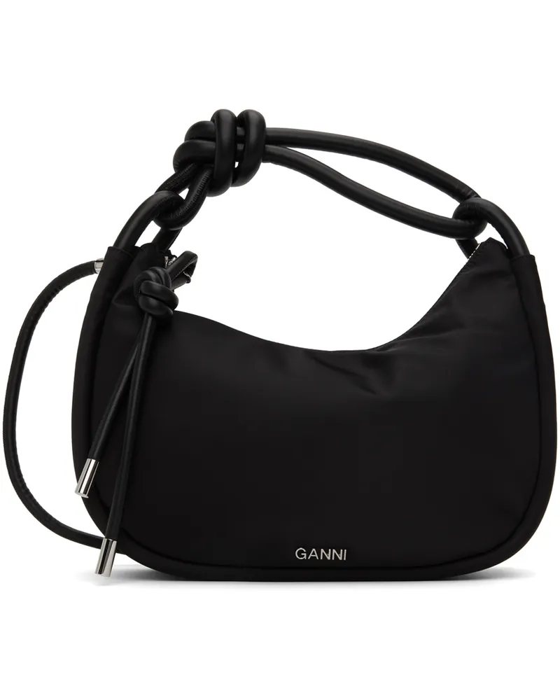 Ganni Black Knot Baguette Bag 099