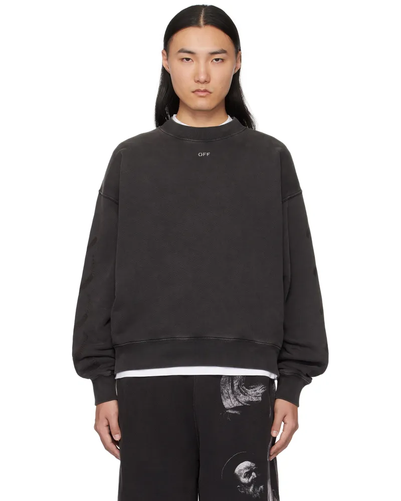 OFF-WHITE Black BW S.Matthew Skate Sweatshirt Black