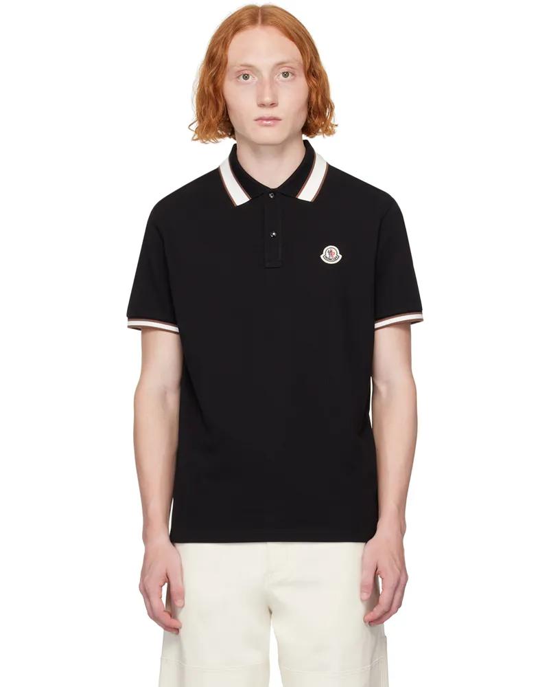 Moncler Black Two-Button Polo 999