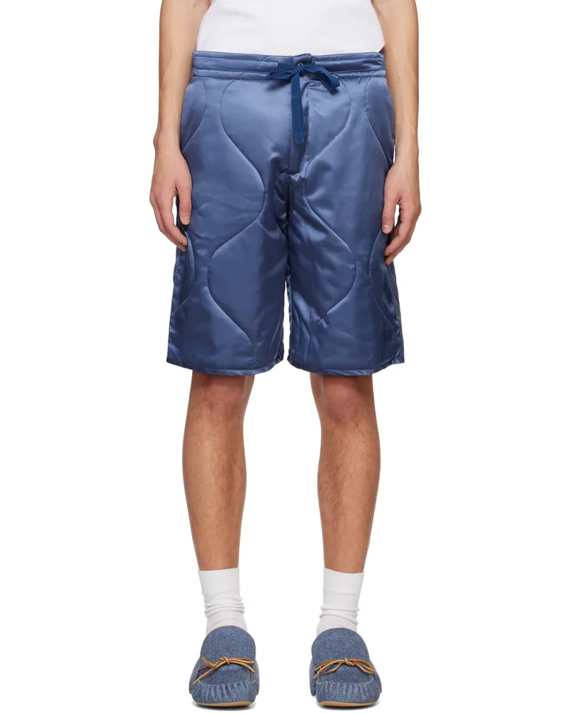 J.W.Anderson Navy Quilted Shorts 770