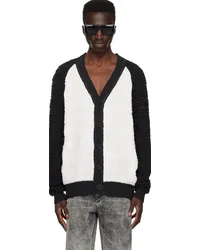 Balmain Off-White & Black Embroidered Cardigan Gab