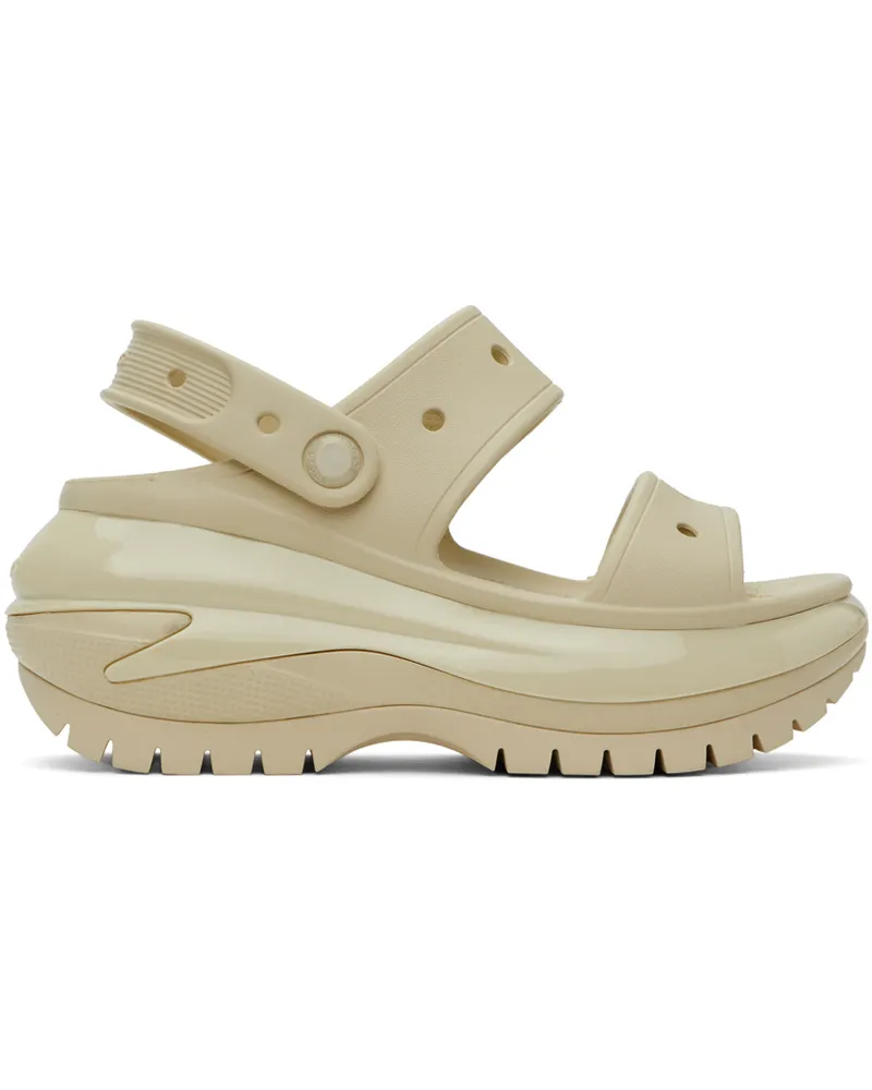 Crocs Off-White Mega Crush Sandals Bone
