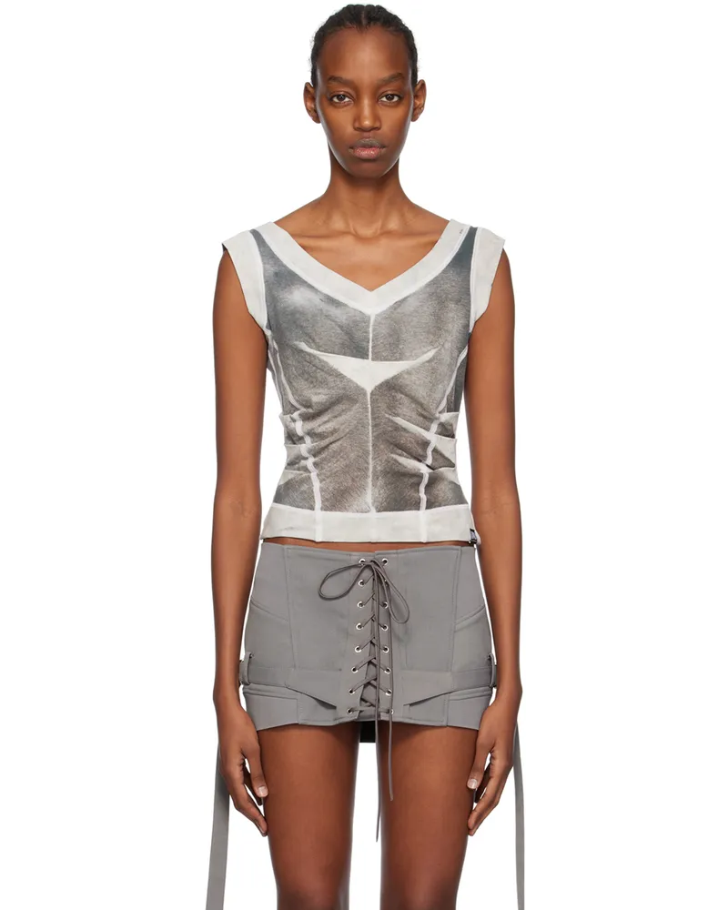 Charlotte Knowles Gray Raze Tank Top Washed