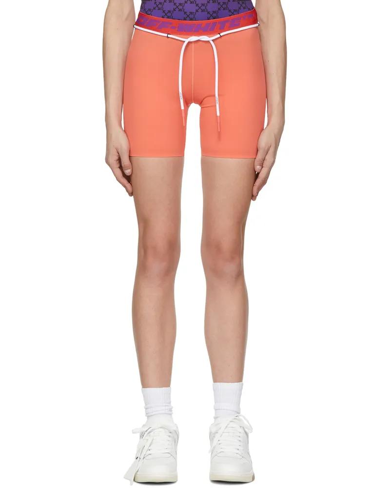 OFF-WHITE Orange Nylon Sport Shorts 600