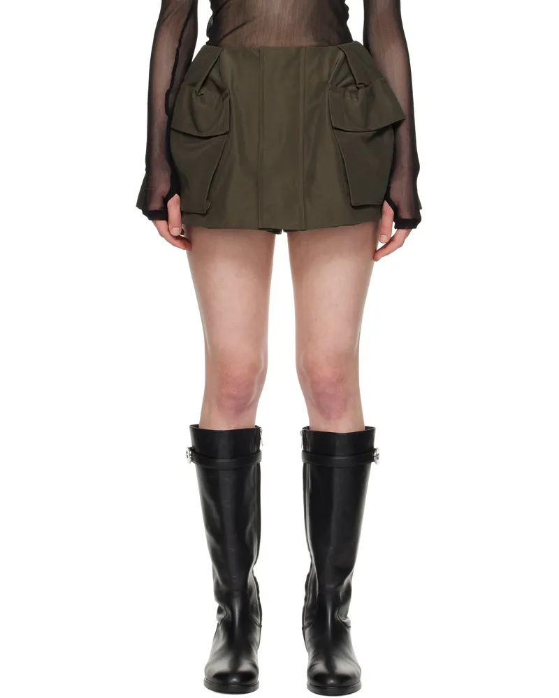 Sacai Khaki Grosgrain Skort 501