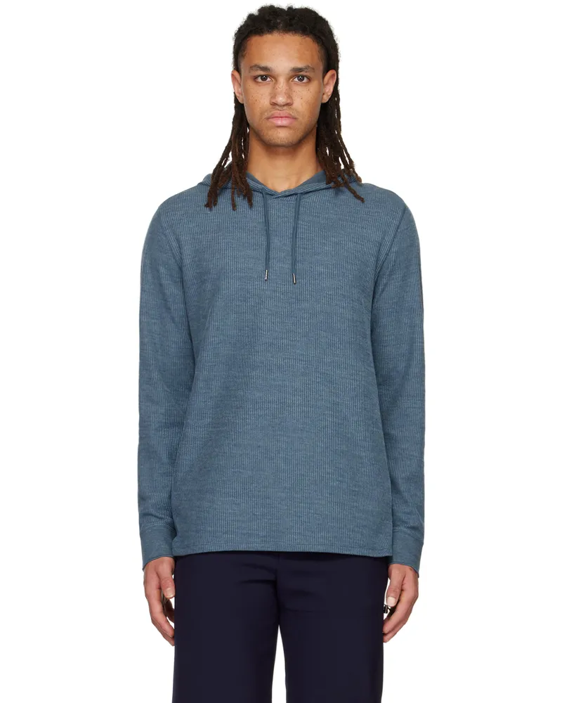 Vince Blue Thermal Hoodie H