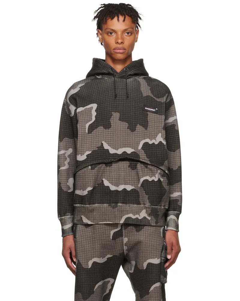 Undercover Gray Eastpak Edition Cotton Hoodie Black