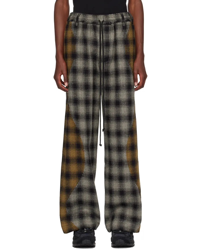 Song For The Mute Black & Gray Relaxed Lounge Pants Black