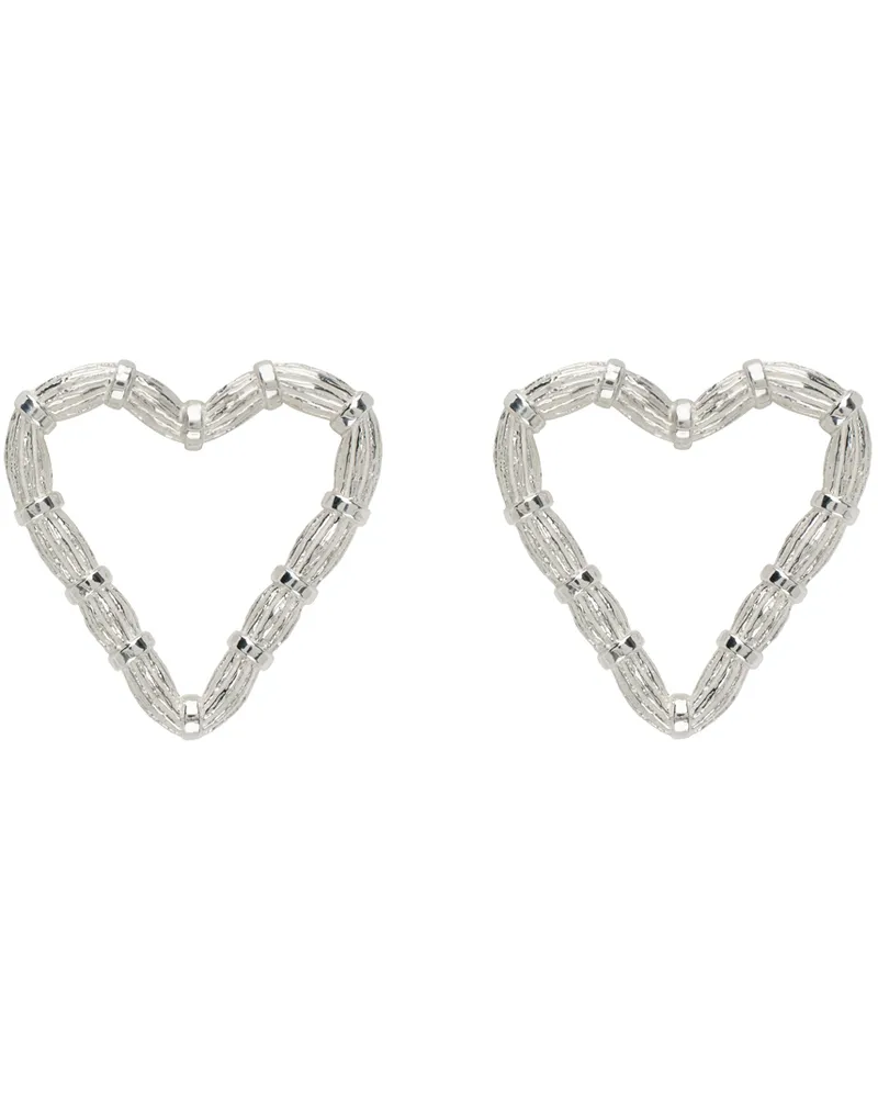 BLEUE BURNHAM Silver Heart Willow Earrings Recycled
