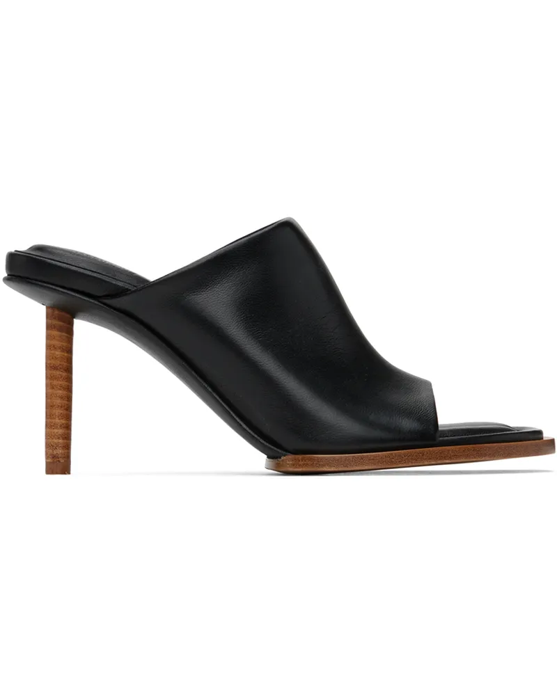 Jacquemus Black Le Raphia 'Les Mules Rond Carré' Mules 990