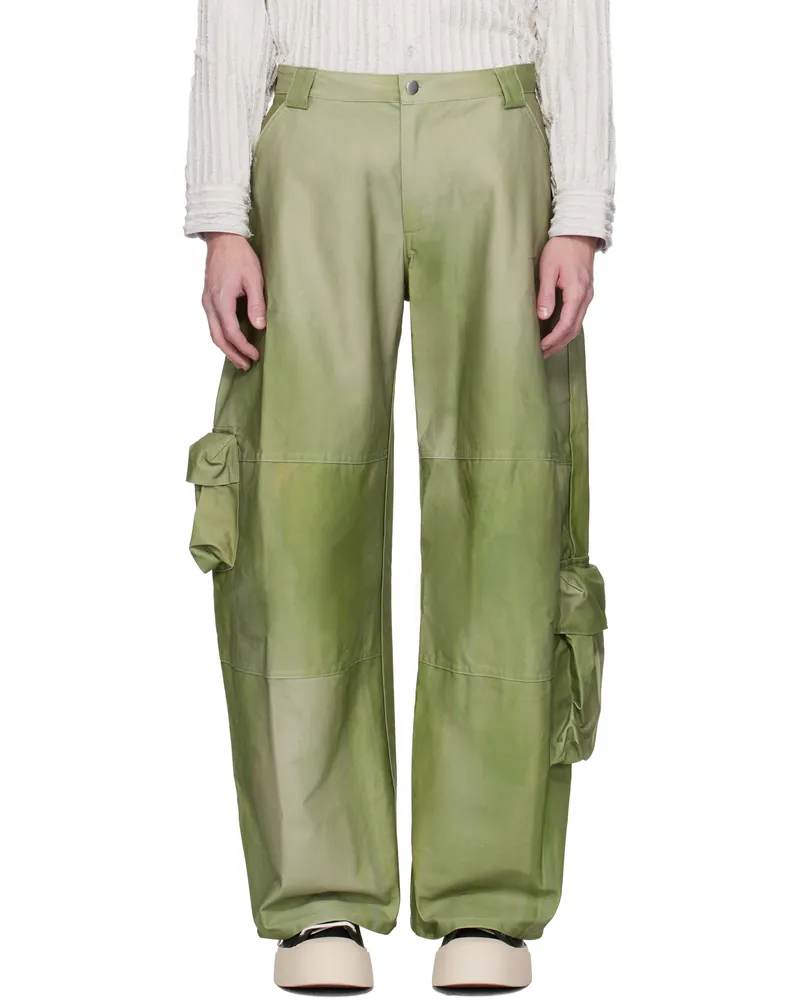 Collina Strada Green Lawn Cargo Pants Celadon