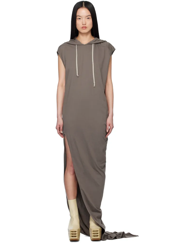 DRKSHDW by Rick Owens Brown Hollywood Edfu T Maxi Dress 34