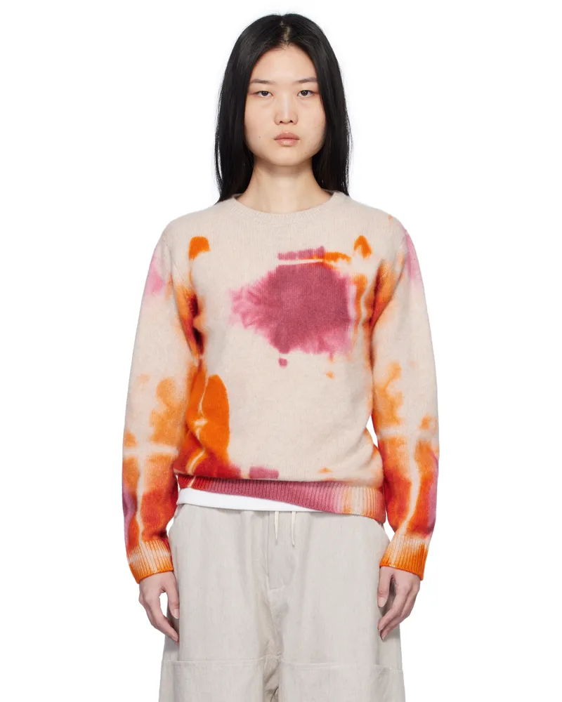 The Elder Statesman Multicolor Rorshach Malibu Sweater D346