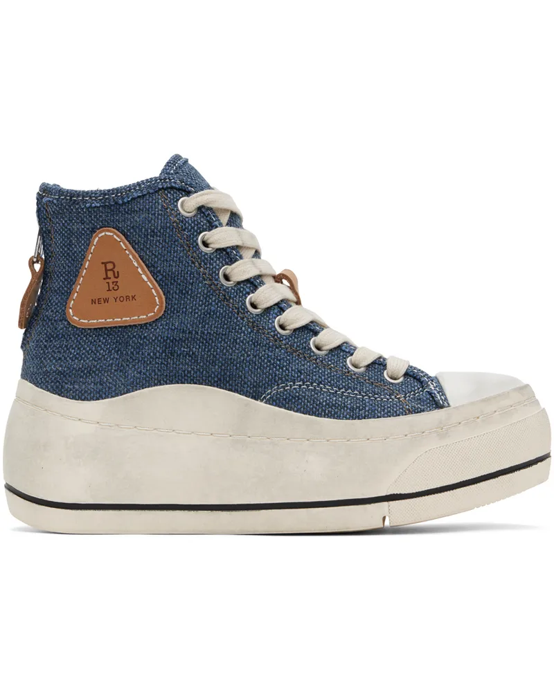 R13 Indigo Kurt Denim Sneakers Light