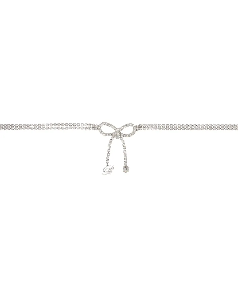 Blumarine Silver Rhinestone Belt Silver