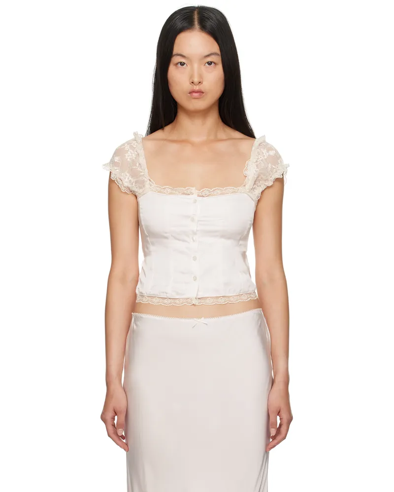GUIZIO Pink Kahli Lace Top Ballet