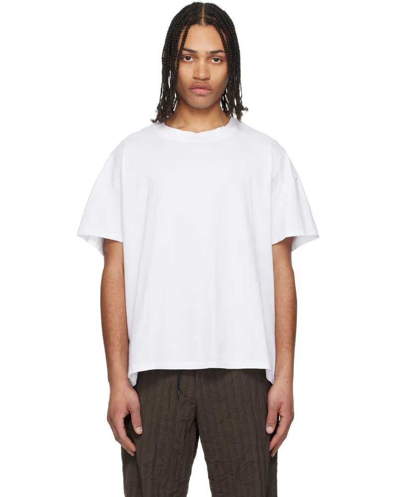 LES TIEN Three-Pack White Oversized T-shirts White